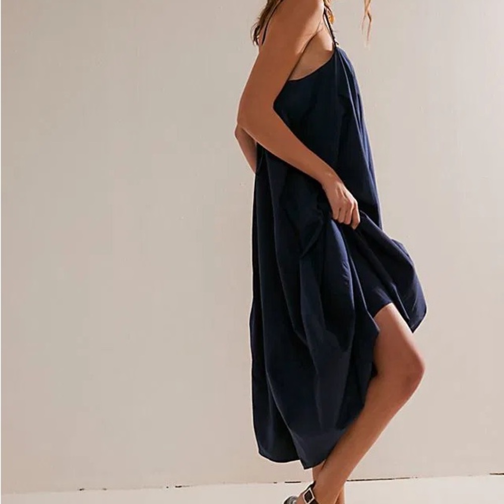Free People Strutting Black Midi Dress - Picture 3 of 10